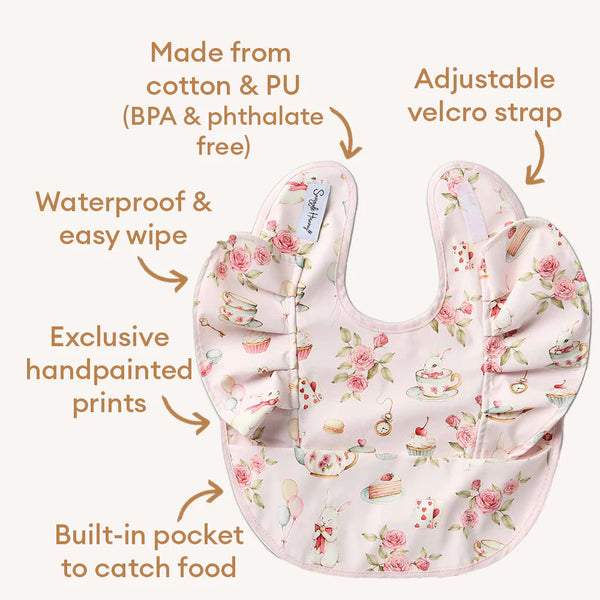Snuggle Hunny Snuggle Bib Frill - Alice's Tea Party