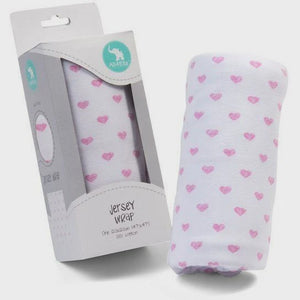 All4Ella Jersey Wrap - Pink Heart