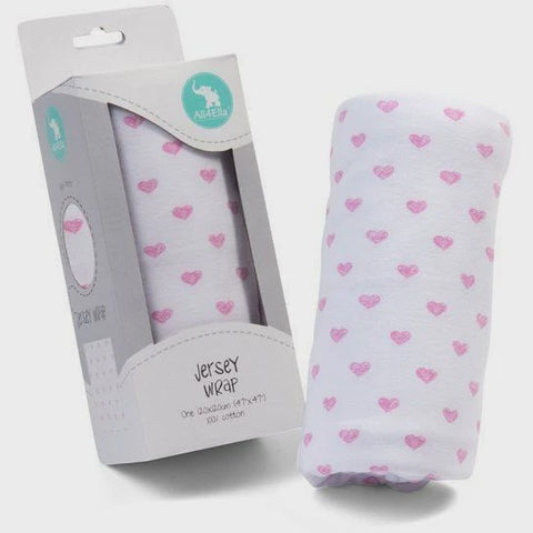 All4Ella Jersey Wrap - Pink Heart