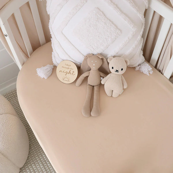 Snuggle Hunny Organic Fitted Cot Sheet - Babyccino