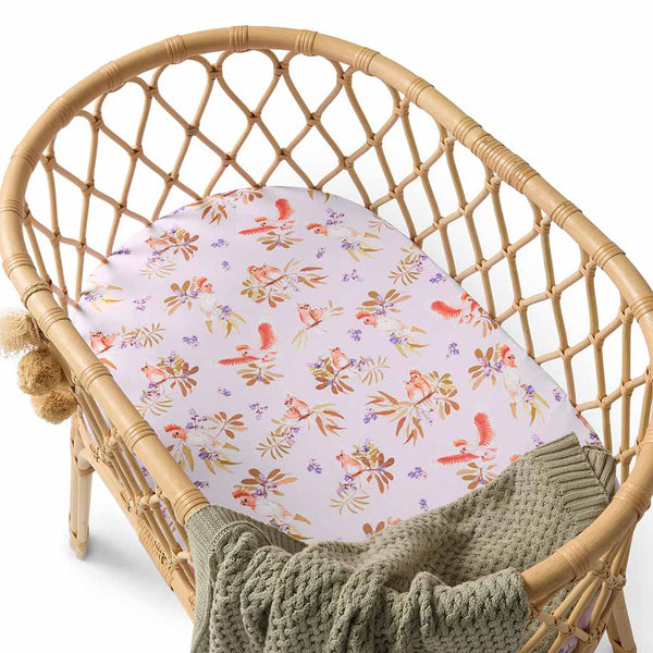 Snuggle Hunny Fitted Bassinet Sheet/Change Mat Cover - Major Mitchell