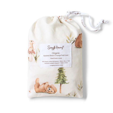 Snuggle Hunny Fitted Bassinet Sheet/Change Mat Cover - Bears