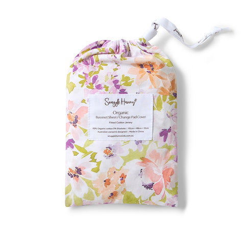 Snuggle Hunny Fitted Bassinet Sheet/Change Mat Cover - Isla