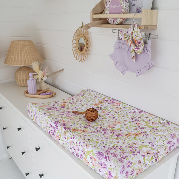 Snuggle Hunny Fitted Bassinet Sheet/Change Mat Cover - Isla