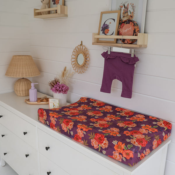 Snuggle Hunny Fitted Bassinet Sheet/Change Mat Cover - Sienna