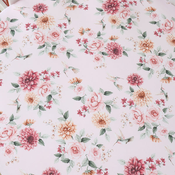 Snuggle Hunny Organic Fitted Cot Sheet - Birds & Blooms
