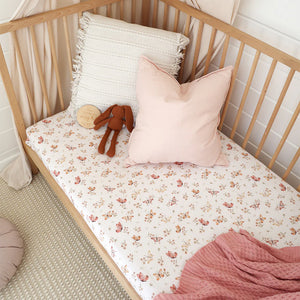 Snuggle Hunny Organic Fitted Cot Sheet - Butterfly