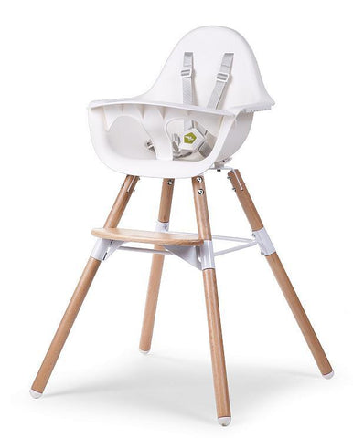 Evolu2 High Chair White with Seat Cushion - Ex Display