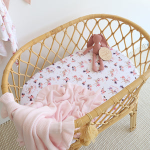 Snuggle Hunny Fitted Bassinet Sheet/Change Mat Cover -  Carousel
