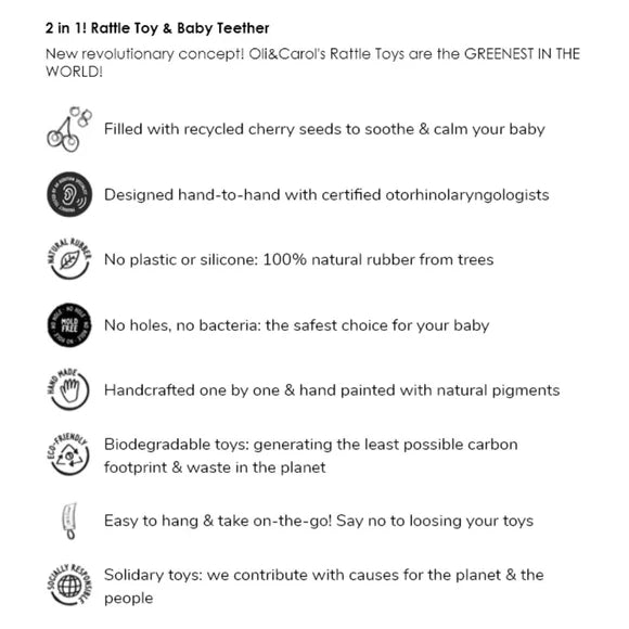 Oli&Carol Corn Rattle Toy