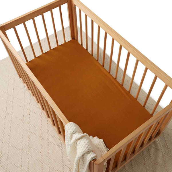 Snuggle Hunny Organic Fitted Cot Sheet - Bronze