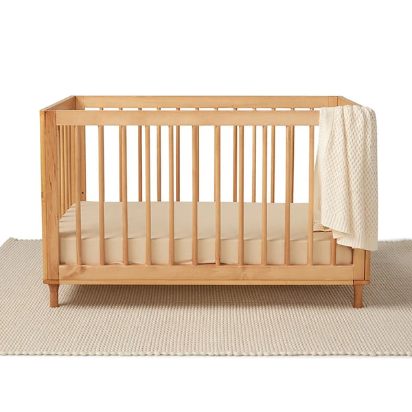 Snuggle Hunny Organic Fitted Cot Sheet - Pebble