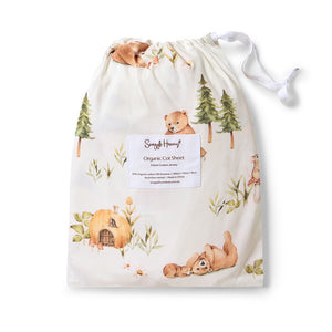 Snuggle Hunny Organic Fitted Cot Sheet - Bears
