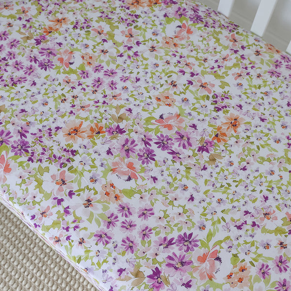 Snuggle Hunny Organic Fitted Cot Sheet - Isla
