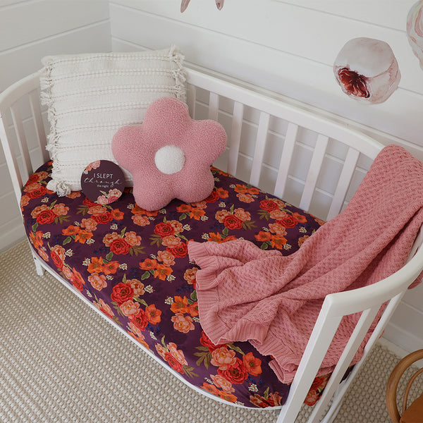 Snuggle Hunny Organic Fitted Cot Sheet - Sienna