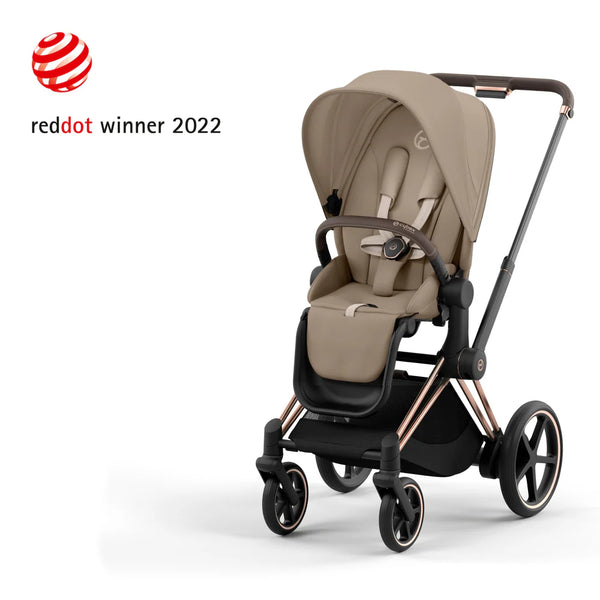Cybex ePriam Pram - Rose Gold + Cozy Beige