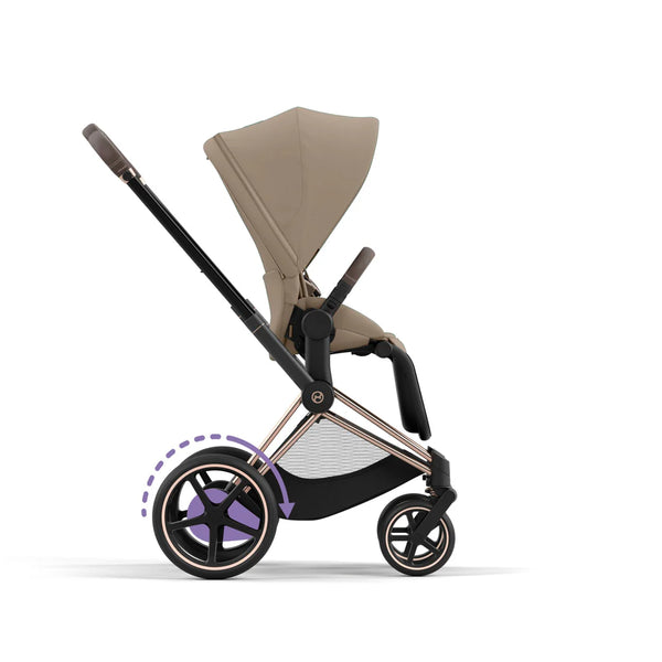 Cybex ePriam Pram - Rose Gold + Cozy Beige