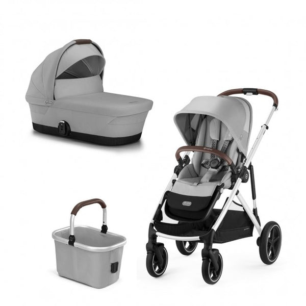 Cybex Gazelle Lava Grey Double + Bassinet - Ex Display