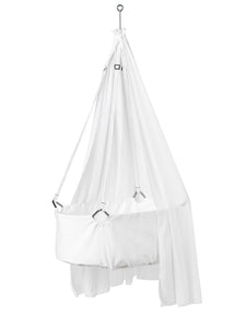Leander Cradle (white) with Tripod & Canopy - Ex Display