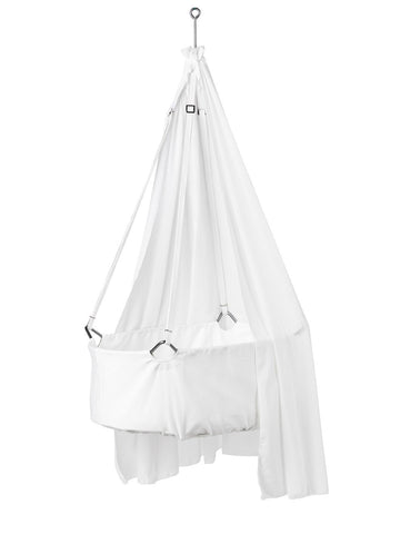 Leander Cradle (white) with Tripod & Canopy - Ex Display