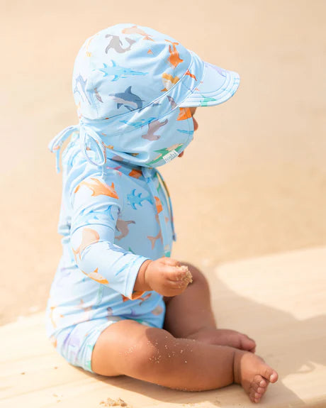 Toshi Swim Onesie L/S - Sharky