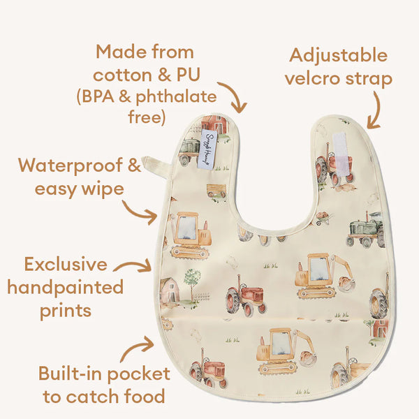 Snuggle Hunny Snuggle Bib - Diggers & Tractors