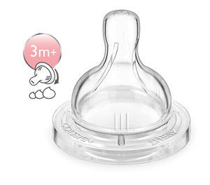 Avent 3m+ Silicone Teat Variable Flow