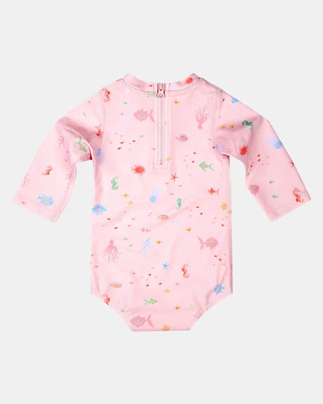 Toshi Swim Onesie L/S - Coral