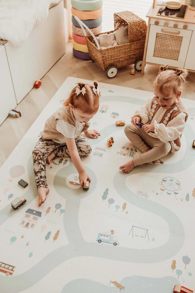 Play & Go EVA 6 Piece Puzzlemat - Village/Terrazzo