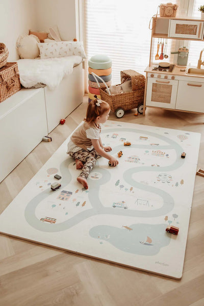 Play & Go EVA 6 Piece Puzzlemat - Village/Terrazzo
