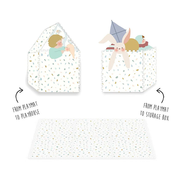 Play & Go EVA 6 Piece Puzzlemat - Village/Terrazzo