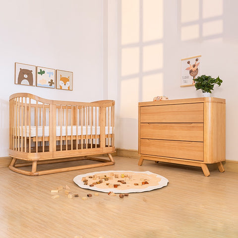 Sweet Pea Luxury Eva Package - Cot, Mattress & Dresser