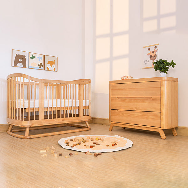 Sweet Pea Luxury Eva 3 in 1 Cot - Natural