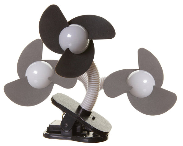 Dreambaby Clip On Stroller Fan - Grey/Black