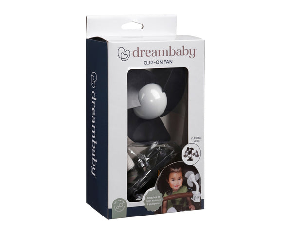 Dreambaby Clip On Stroller Fan - Grey/Black