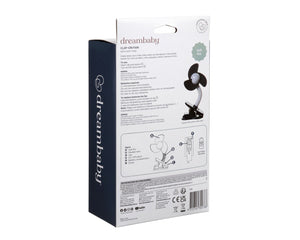 Dreambaby Clip On Stroller Fan - Grey/Black