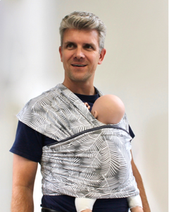 Hugabub Lightweight Wrap Carrier 100% Organic Cotton - Grey Palms