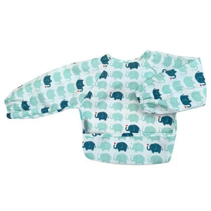 Silly Billyz Wipe Clean Long Sleeve Bib - Elephant Love