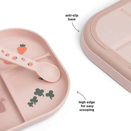 Done by Deer Foodie Compartment Plate - Light Powder/Farm plate