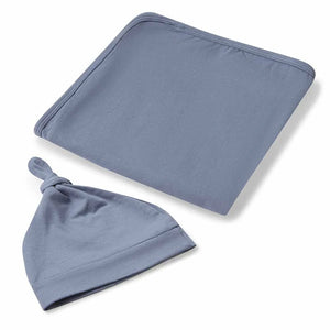 Snuggle Hunny Organic Jersey Wrap & Beanie Set - Indigo