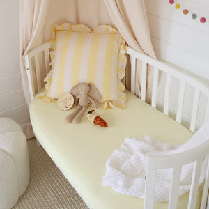 Snuggle Hunny Organic Fitted Cot Sheet - Lemon Sorbet