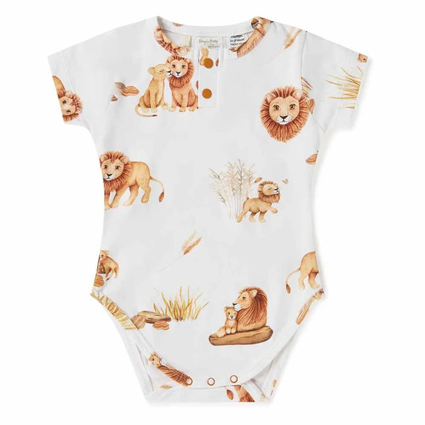 Snuggle Hunny Lion Organic Short Sleeve Bodysuit
