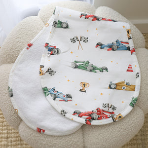 Snuggle Hunny Organic Cotton Burp Cloth - Little Racers