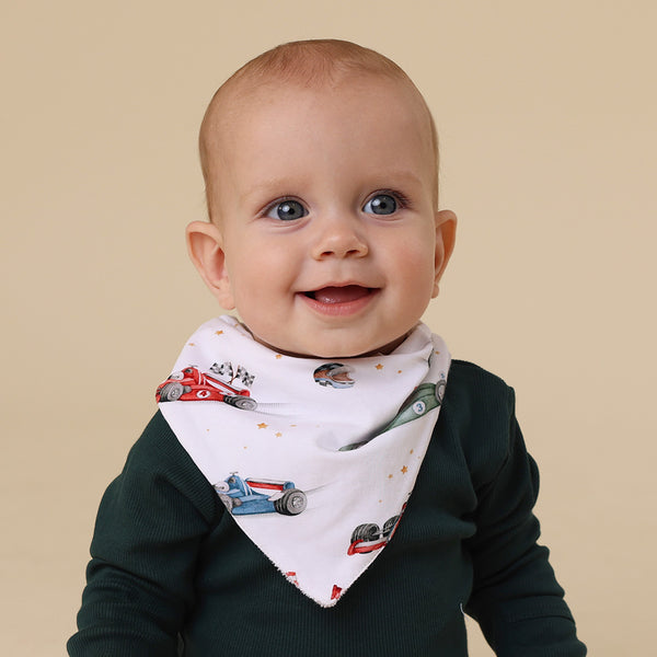 Snuggle Hunny Little Racers Organic Dribble Bib