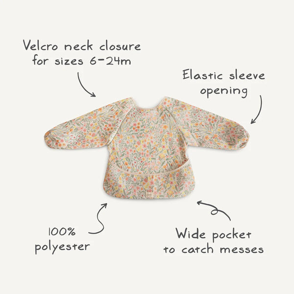 Mushie Long Sleeved Bib - Roman Green