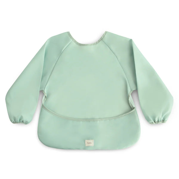 Mushie Long Sleeved Bib - Roman Green