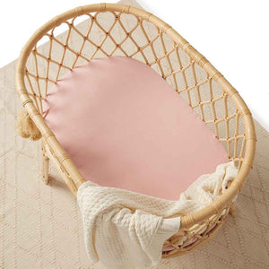 Snuggle Hunny Fitted Bassinet Sheet/Change Mat Cover - Lullaby Pink