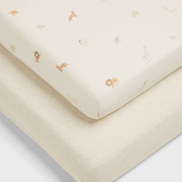 Mamas & Papas Cot Fitted Sheets (2 Pack) – Born to be Wild