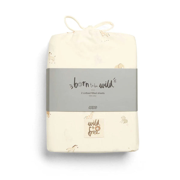 Mamas & Papas Cot Fitted Sheets (2 Pack) – Born to be Wild