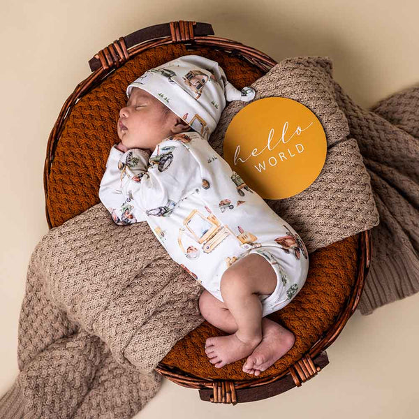 Snuggle Hunny Reversible Milestone Cards - Diggers & Ochre